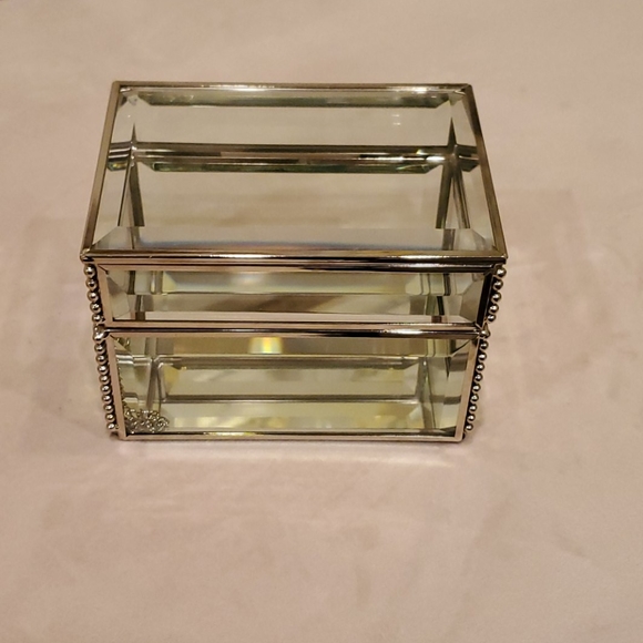 Max Studio Other Max Studio Glass Jewelry Box With Mirrored Bottom